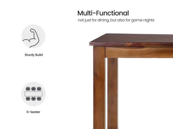 Alexa Dining + Belle Wardrobe Combo 6 Seater